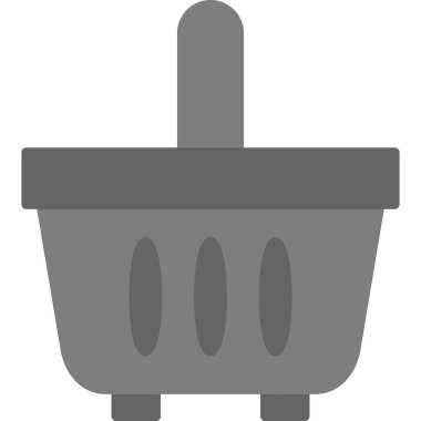 Alışveriş sepeti simgesi, vektör illüstrasyonu basit tasarım