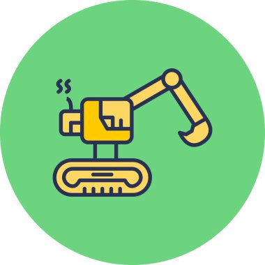 Vektör illüstrasyonu, Kazıcı simgesi arkaplanı