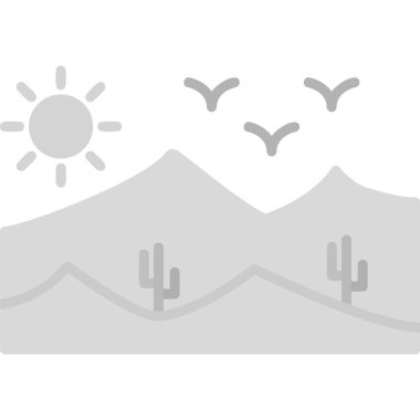 Dağ. Web simgesi basit illüstrasyon