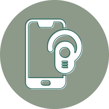 Kulaklık modern simge, vektör illüstrasyonu