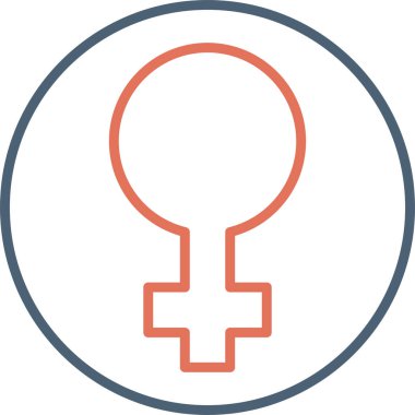 cinsiyet sembolü. Basit resimleme