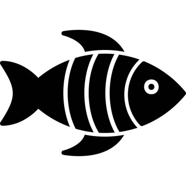 Balık. Web simgesi basit illüstrasyon