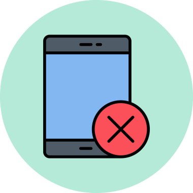 Modern b 'nin vektör çizimi cep telefonu simgesinden yoksun