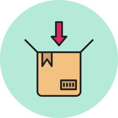 paket web simgesi, vektör çizim