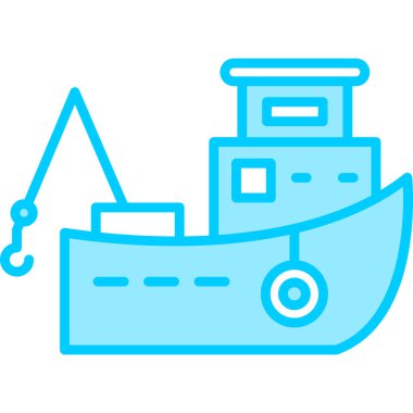 Gemi. Web simgesi basit illüstrasyon