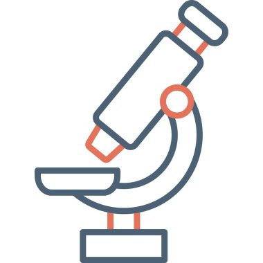 Mikroskop. Web simgesi basit illüstrasyon