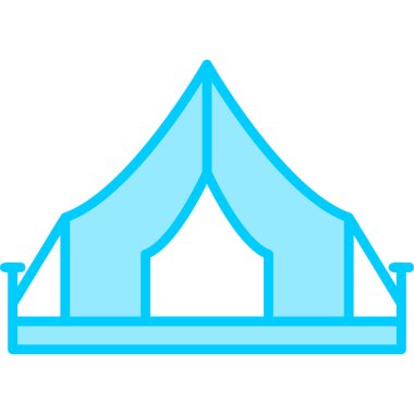 kamp çadırı ikonu vektör illüstrasyonu