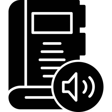 Audiobook simgesi, modern tasarım illüstrasyonu
