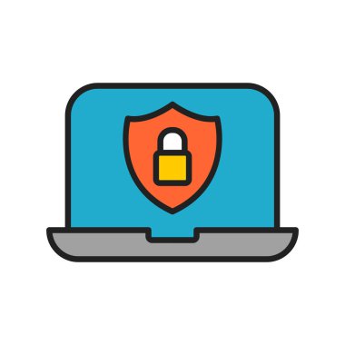 Data Security modern simgesinin vektör illüstrasyonu