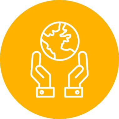 Dünya simgesinin vektör illüstrasyonu