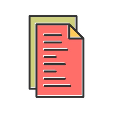 Belge simgesinin vektör illüstrasyonu