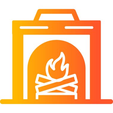 Yangın. Web simgesi basit illüstrasyon