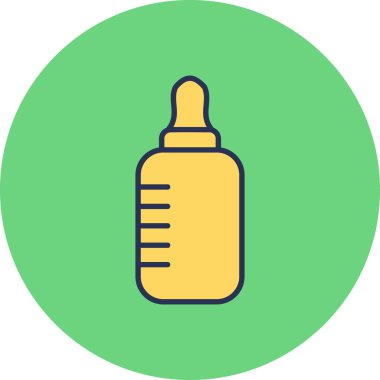 bebek besleme şişesi, grafik illüstrasyon  