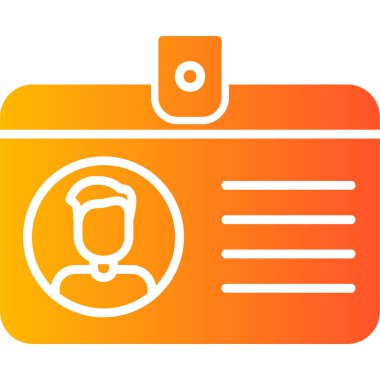 Kimlik kartı, vektör illüstrasyonu basit tasarım