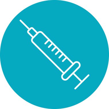 enjeksiyon vektörü ince çizgi simgesi