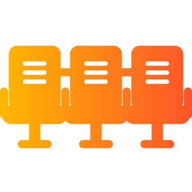 Modern bekleme odası simgesinin vektör çizimi