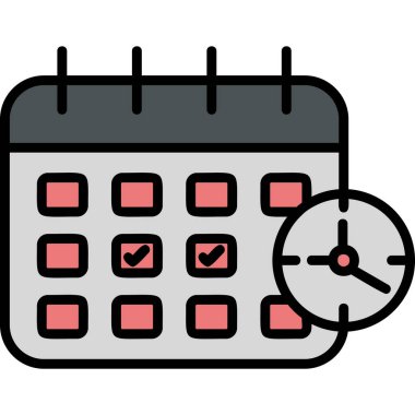 Takvim. Web simgesi basit illüstrasyon