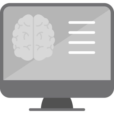 Brain Test Report icon modern vector illustration