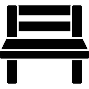 Sandalye. Web simgesi basit tasarım