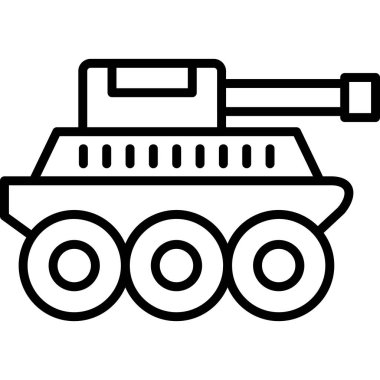 tank. Web simgesi basit illüstrasyon