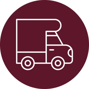 dağıtım kamyonu ikonu vektör çizimi tasarımı