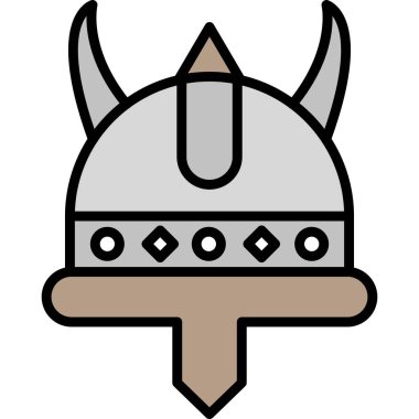 Miğfer. Web simgesi basit illüstrasyon 