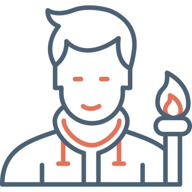 vektör erkek simgesi. Avatar 'ın düz çizimi 