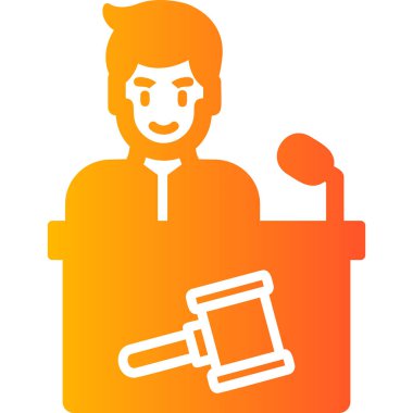 Açık Artırma web simgesi basit illüstrasyon