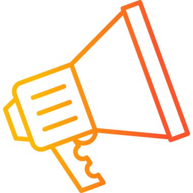 Megafon ikonu vektör illüstrasyonu