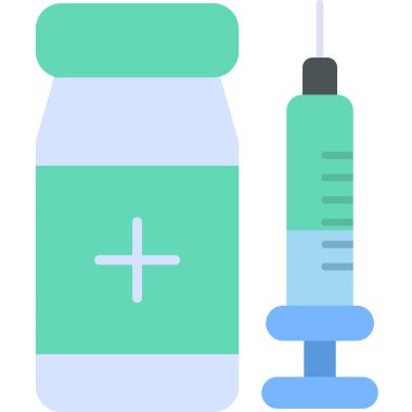 Aşı Aşılama Ağı simgesi basit illüstrasyon