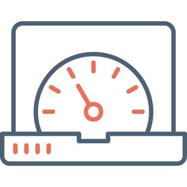 güç metre vektör simgesi 