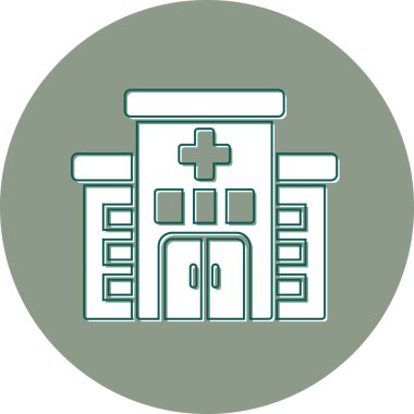 Hastane Simgesi Vektör İllüstrasyonu