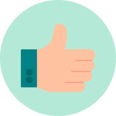 başparmak yukarı simgesi, vektör illüstrasyonu