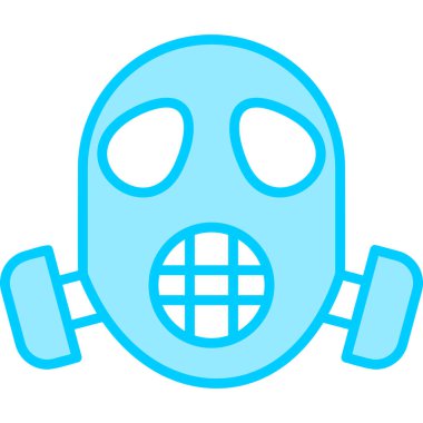 Solunum maskesi. Web simgesi basit tasarım