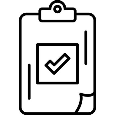 İşaretli simgesi olan pano. vektör illüstrasyonu