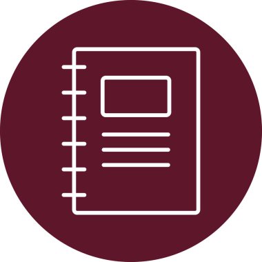 Not defteri web simgesi, vektör çizim