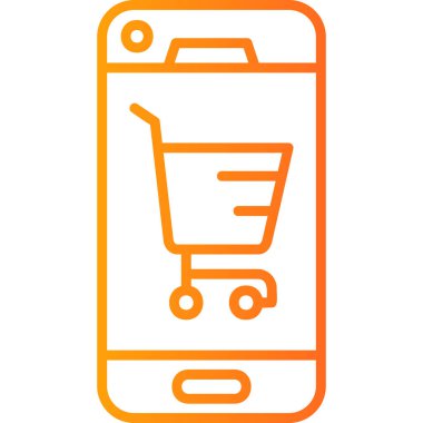 Çevrimiçi Shop Web simgesi basit illüstrasyon