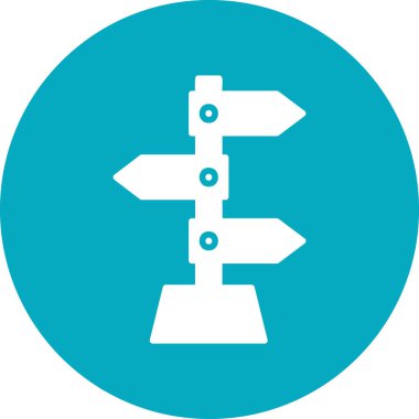 Yönlendirme simgesi soyut bir grupta izole edildi