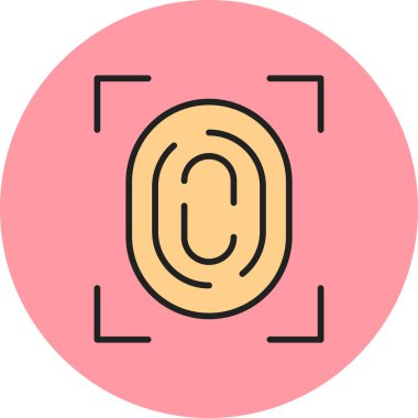 Parmak izi simgesinin vektör illüstrasyonu