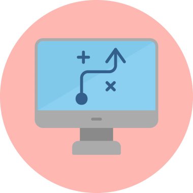 Bilgisayar ekranında strateji oku 