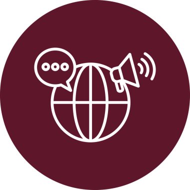 Megafon ikonu vektör illüstrasyonu