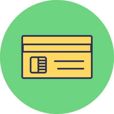 Kredi kartı ikonu vektör illüstrasyonu