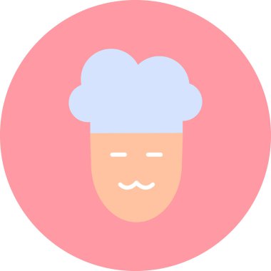 Şef. Web simgesi basit illüstrasyon