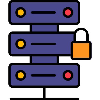 Sunucu. Web simgesi basit illüstrasyon