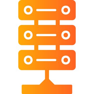 Sunucu. Web simgesi basit illüstrasyon
