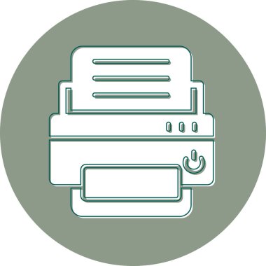 Yazıcı simgesi vektör illüstrasyonu