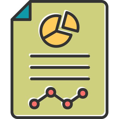 Rapor ver. Web simgesi basit illüstrasyon