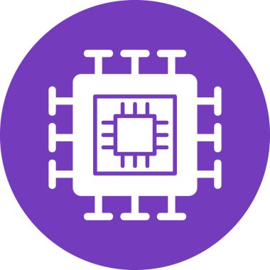 Çip simgesi vektör illüstrasyonu