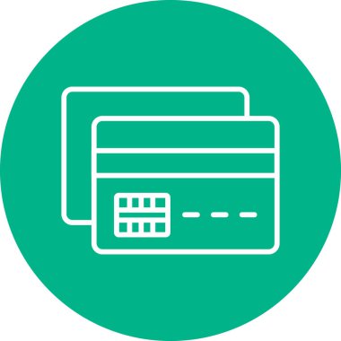 Kredi kartıyla. Web simgesi illüstrasyonu