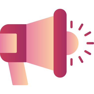 Megafon ikonu vektör illüstrasyonu